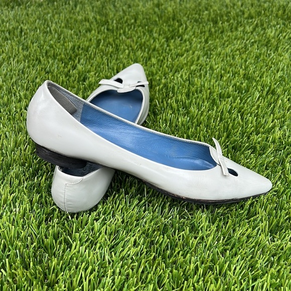 Marc Jacobs D’Orsay Grey Leather Flat size 35 1/2 - Picture 5 of 12